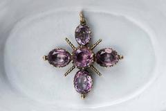 Georgian Amethyst Cross Pendant