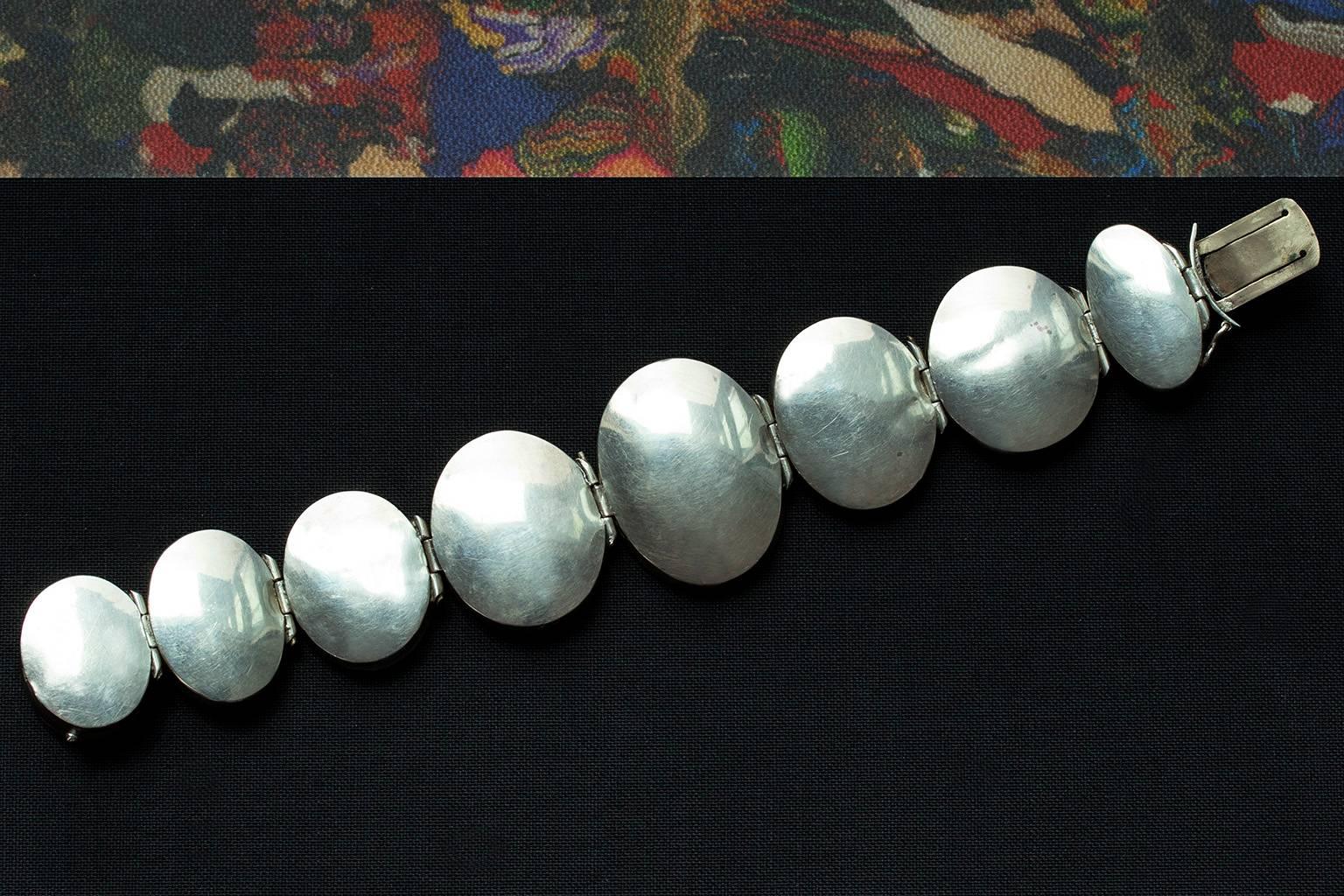 Victorian Multicolor 'Tassie' Intaglios Silver Bracelet 2