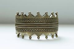 Victorian Gilded Silver Crown Bangle