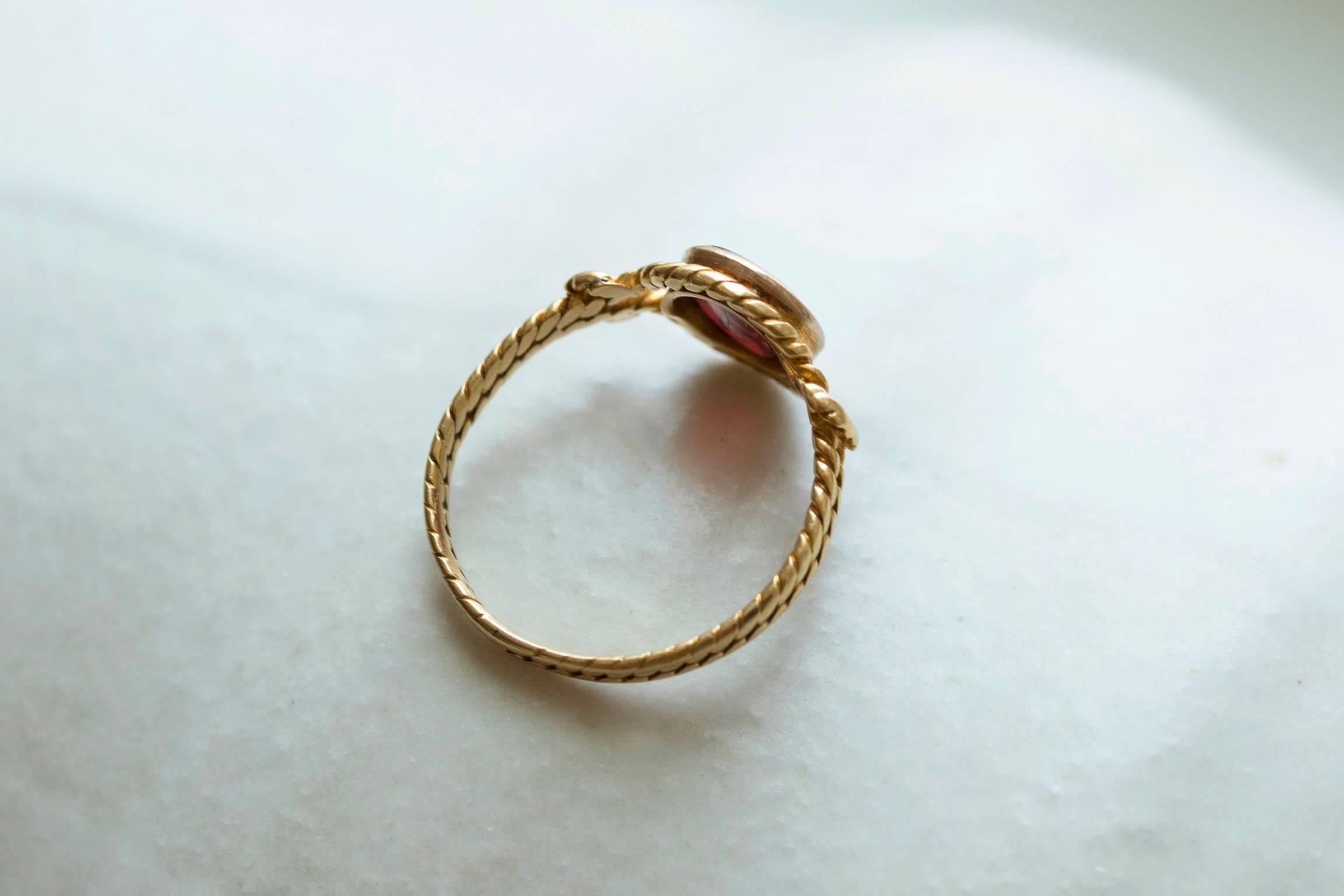 Victorian Antique 'Hare' Carnelian Intaglio Ring