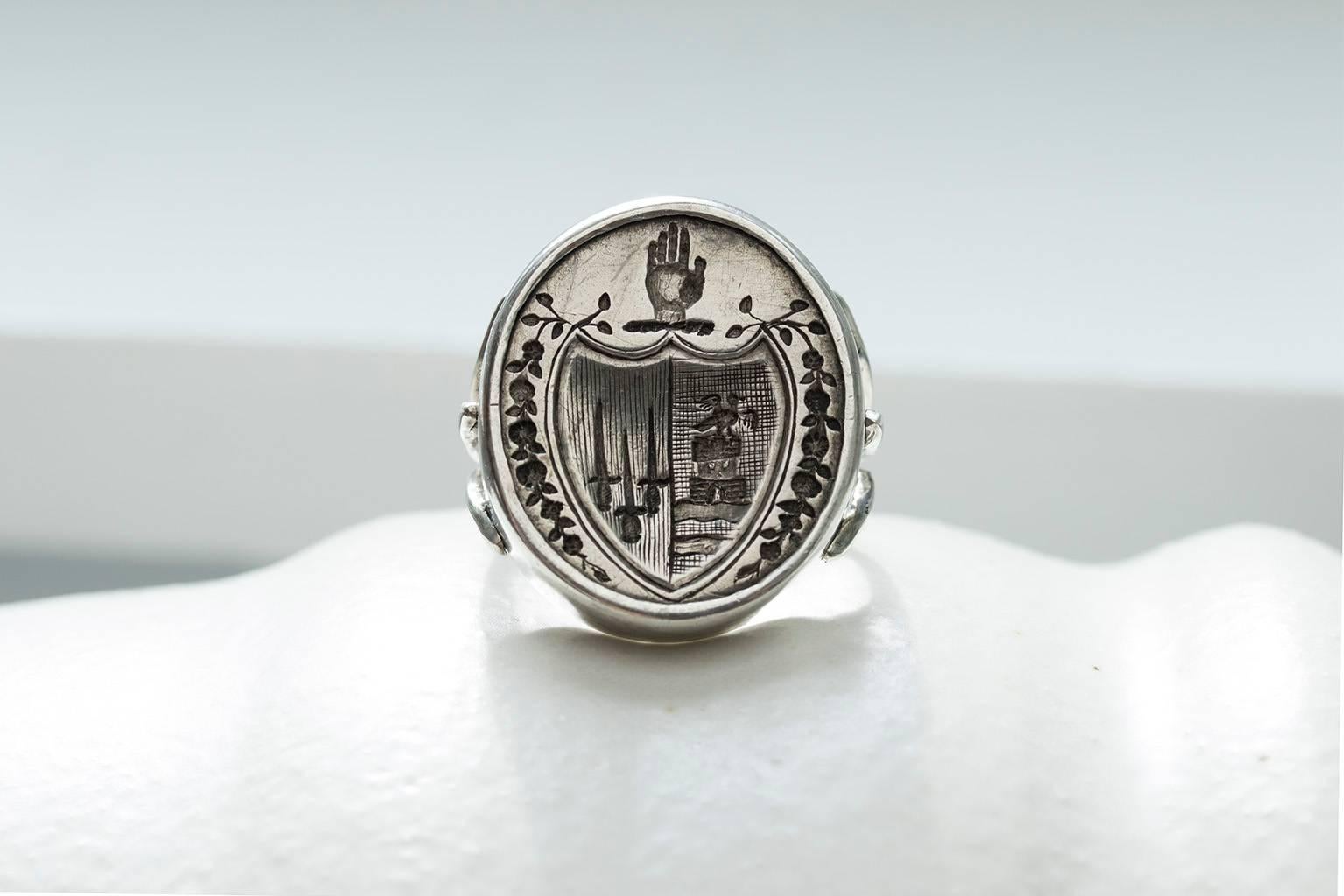Victorian Silver Intaglio Seal Ring 1