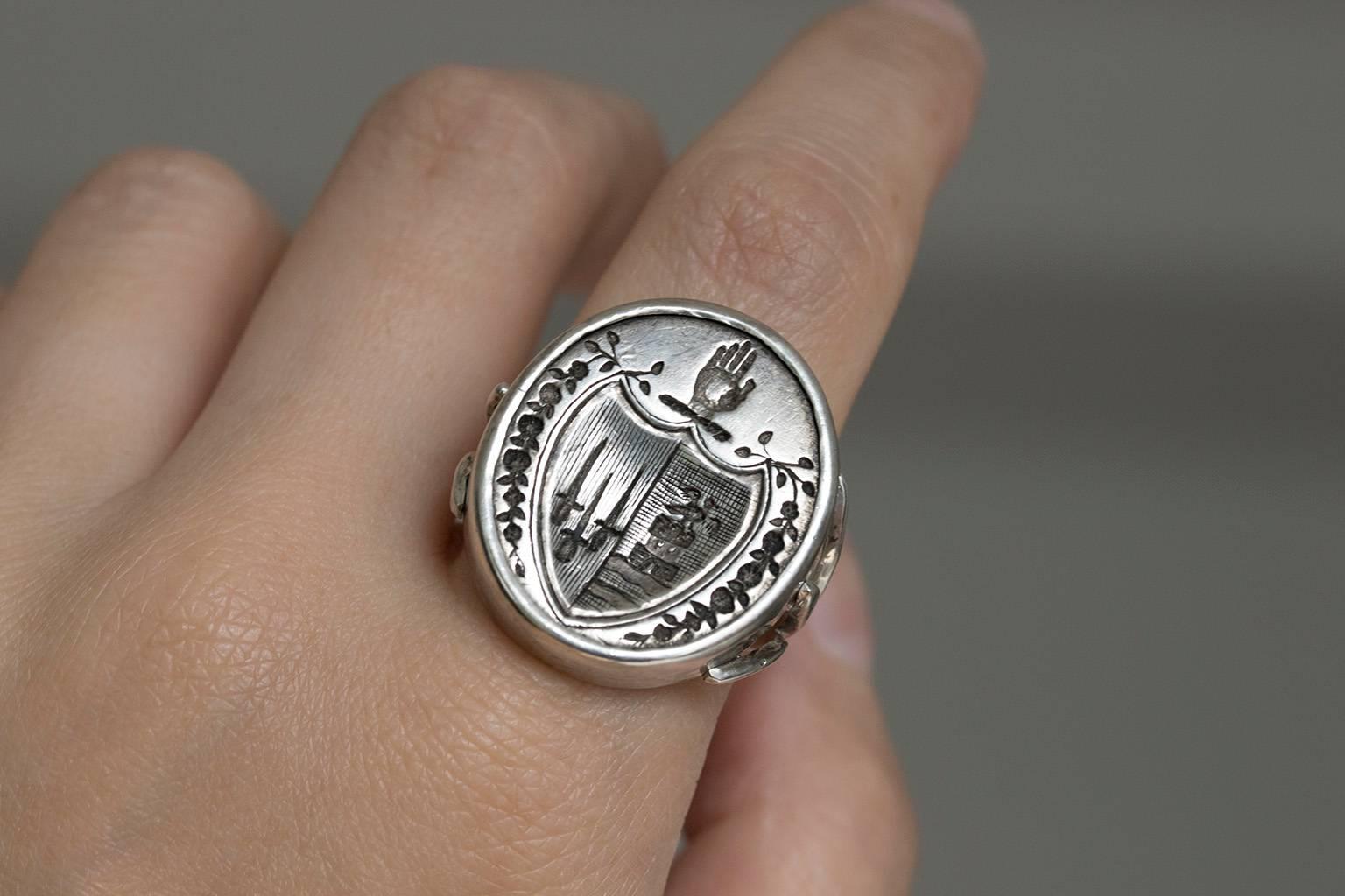 Victorian Silver Intaglio Seal Ring 2