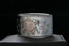 Wide Sterling Bangle with Coat of Arms