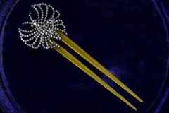 Victorian Cut Steel Butterfly Hair Comb