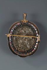 Brooch Pendant with Miniature in 18th Century Taste