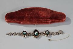 Mid-19th Century Silver-Gilt Bracelet with Micromosaic Medallions