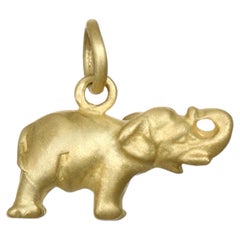 Faye Kim 18K Green Gold Elephant Charm, Unisex, USA, New