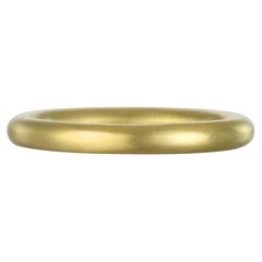 Faye Kim 18K Gold Matte Finish 3mm Round Band Ring, Unisex, USA