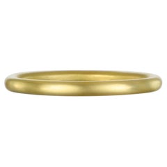 Faye Kim 18K Gold Matte Finish Round Band Ring, Size 6.5, USA Made