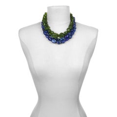 Faye Kim 18 Karat Gold Double Strand Tanzanite Bead Necklace