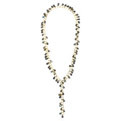 Faye Kim 18 Karat Gold Labradorit Briolette Fransenkette