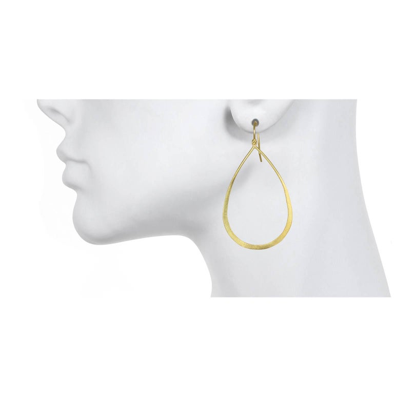 Faye Kim 18k Gold Open Teardrop Earrings For Sale (Free Shipping) at ...