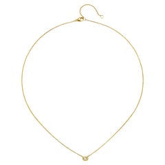 Faye Kim 18 Karat Gold Rose Cut Oval Diamond Necklace