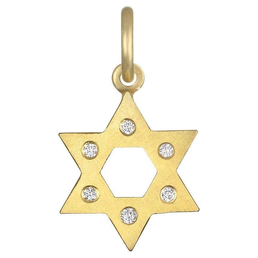A Kim Charme en or 18 carats et diamant Étoile de David en vente