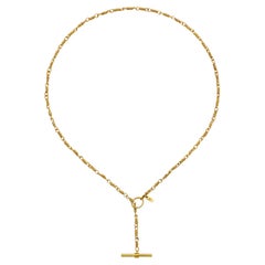 Faye Kim 18 Karat Gold Handwrapped Coil Chain with Toggle Bar