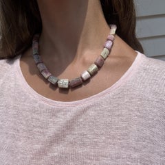 Faye Kim 18 Karat Gold Pink Paraiba Tourmaline Bead Necklace