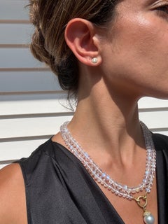 Faye Kim 18 Karat Gold Ceylon Rondel Moonstone Necklace