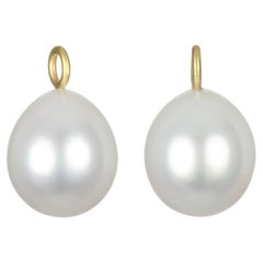 Faye Kim 18 Karat Gold White South Sea Pearl Drops