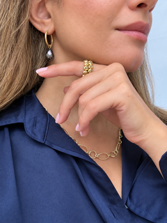 Faye Kim 18 Karat Gold Baroque Black Tahitian Pearl Drops