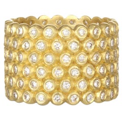 18 Karat Gold Diamant-Zigarrenbandring von Kim, 18 Karat