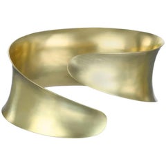 Faye Kim 18 Karat Gold Anticlastic Cuff Bracelet