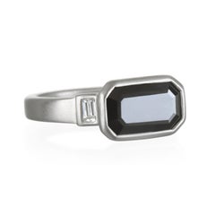Faye Kim Platinum Bezel Set Diamond Ring
