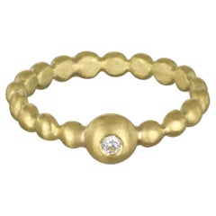 Faye Kim 18 Karat Gold Diamond Bead Stack Ring