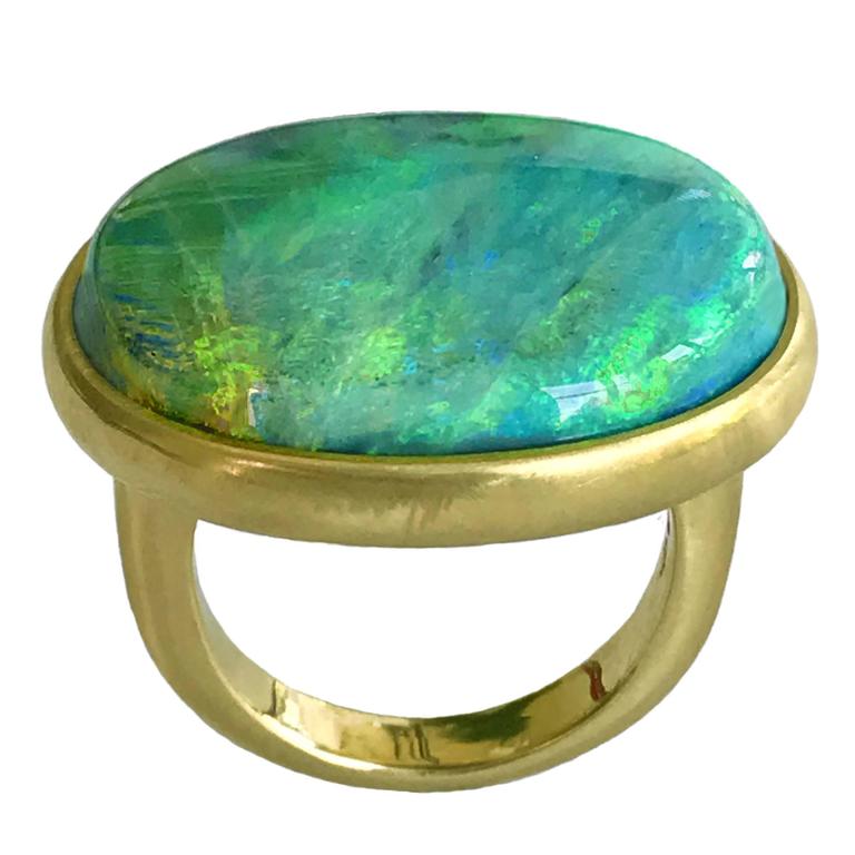 Opale D'Australie (Lightning Ridge) - 14,10 Carats, Naturelle, Multicolore, Forme Libre - Superbe Spécimen