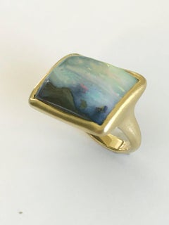 Dalben Sunrise Boulder Opal Gold Ring