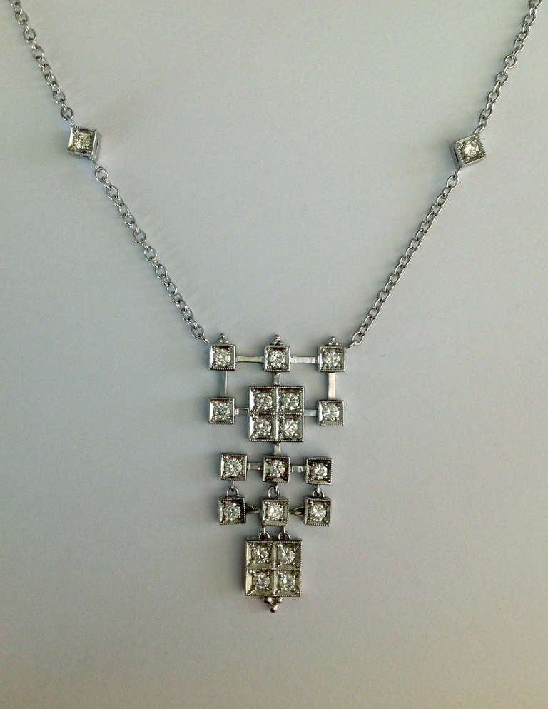 Contemporary Dalben Diamond Gold Pendant Necklace