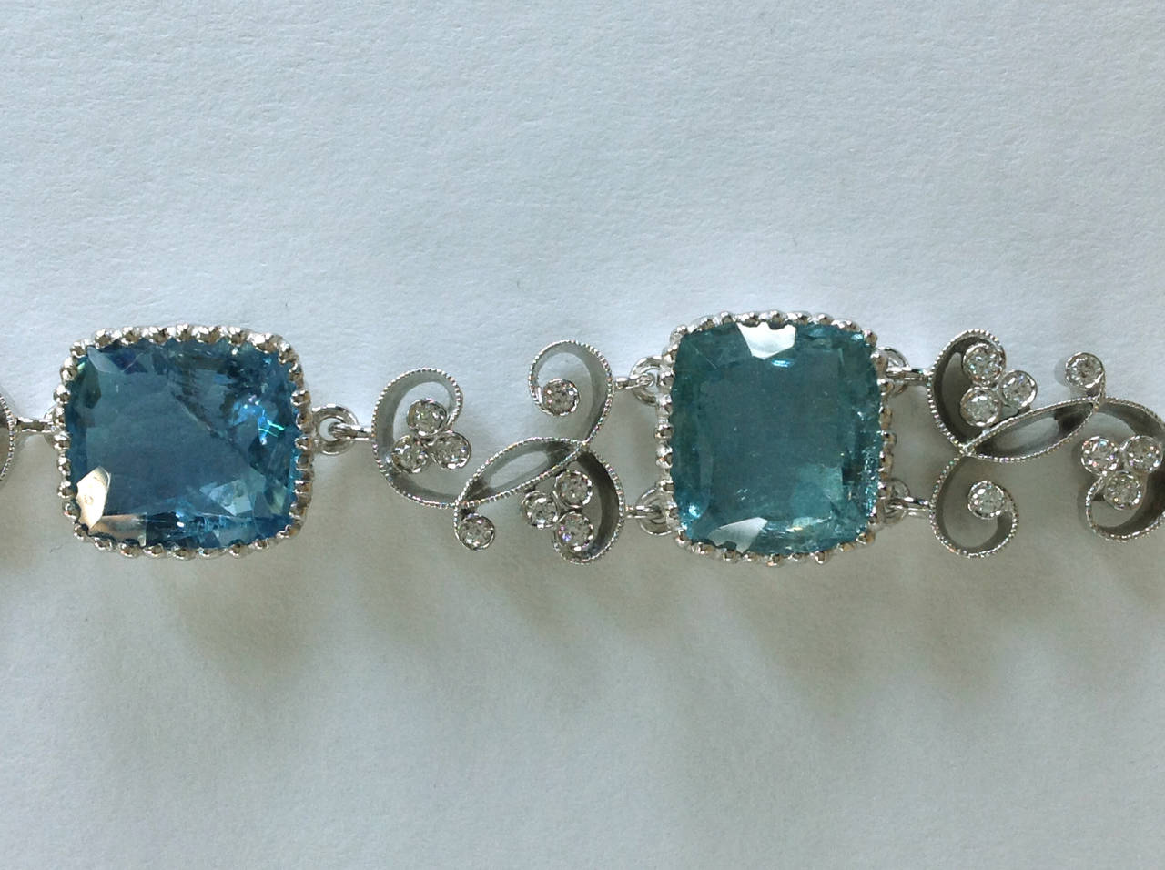 Dalben Aquamarine Diamond Gold Bracelet In New Condition For Sale In Como, IT