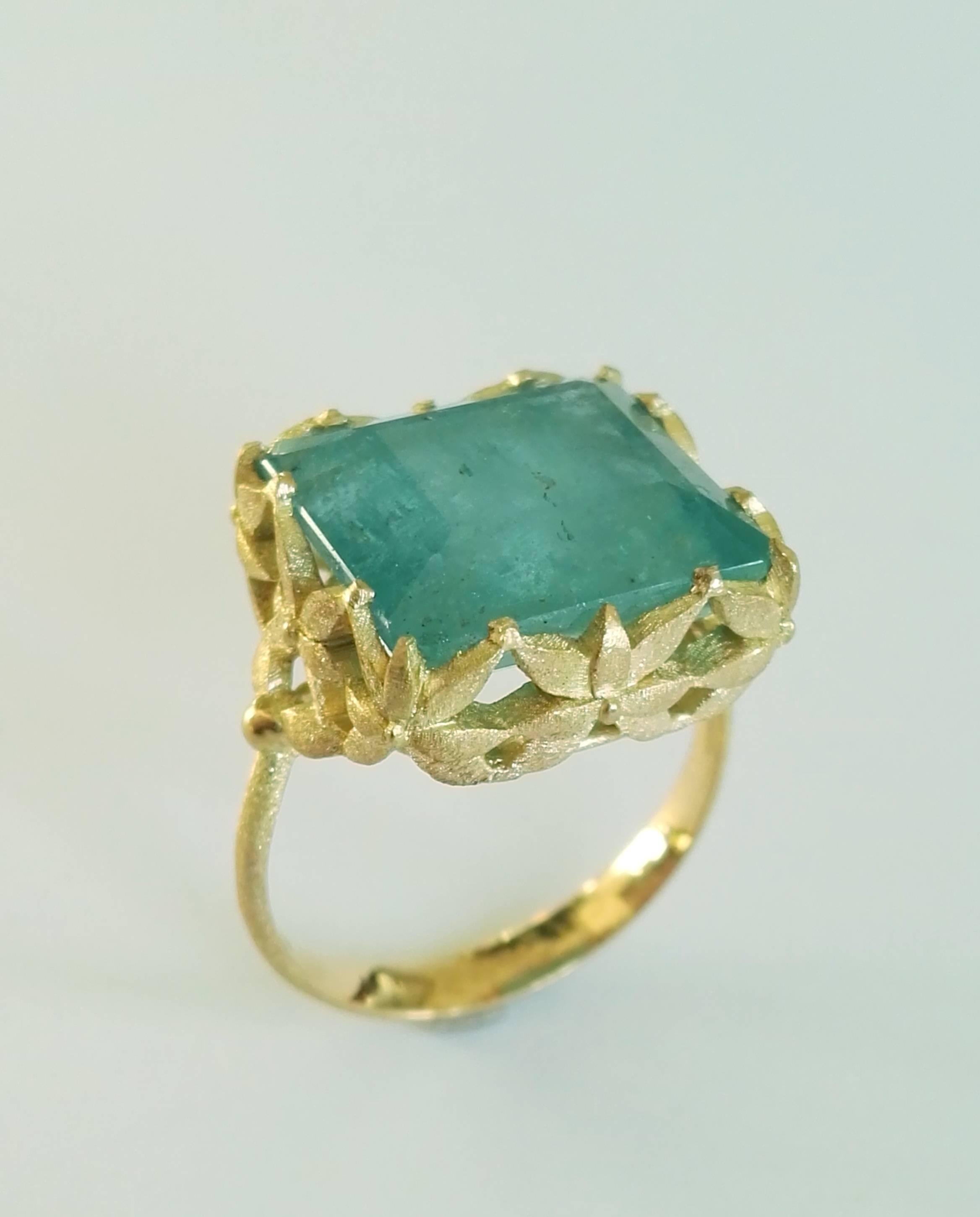 Dalben Aquamarine Gold Ring 1