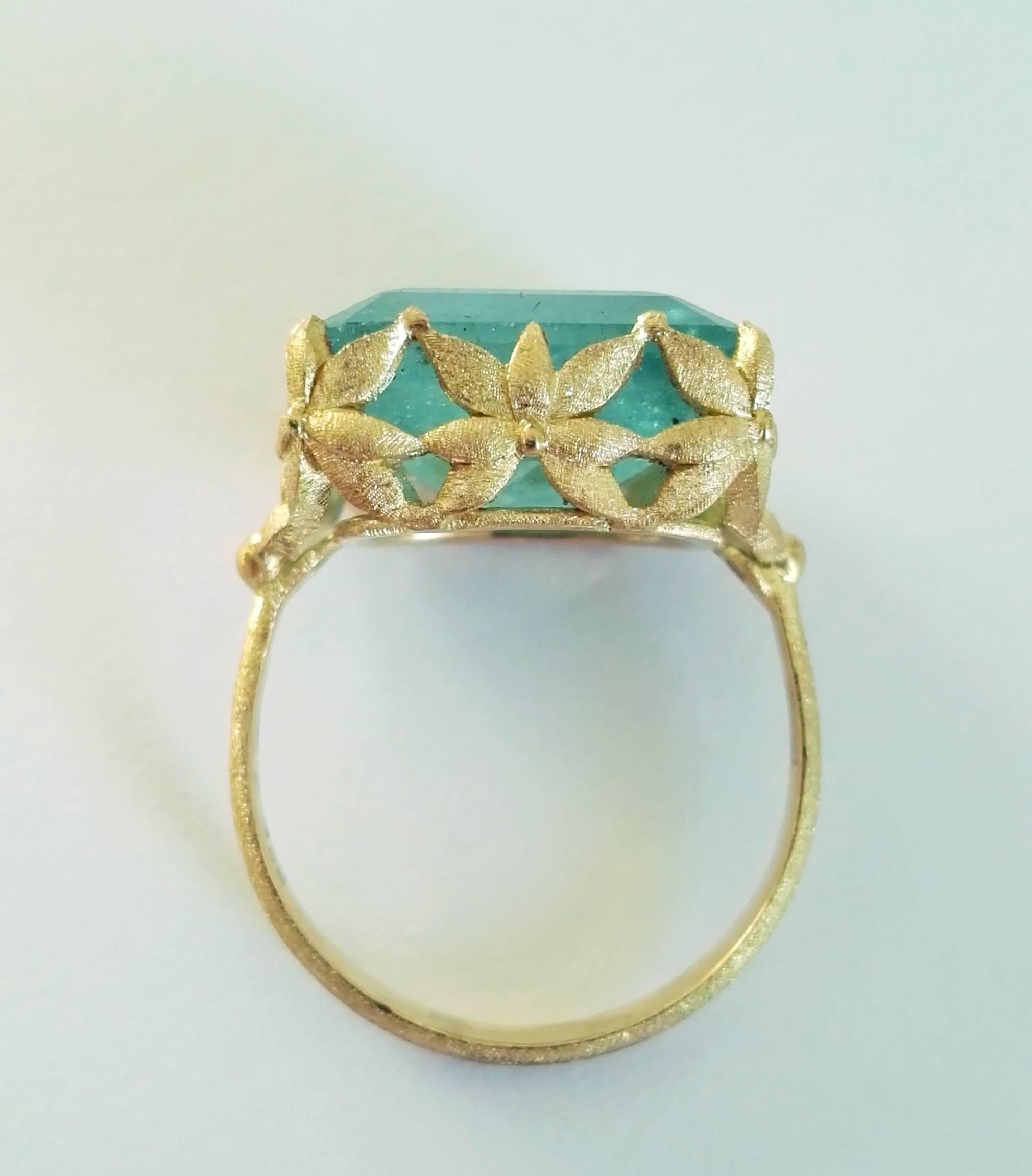 Dalben Aquamarine Gold Ring 2