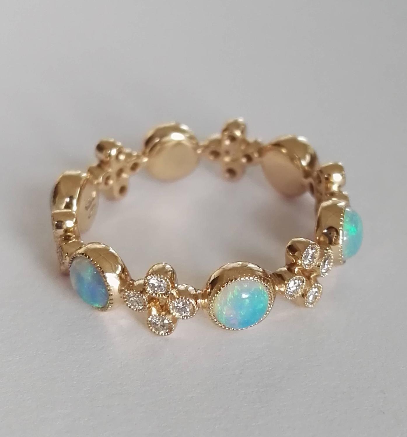 Arden Opal Diamond Ring main image 1