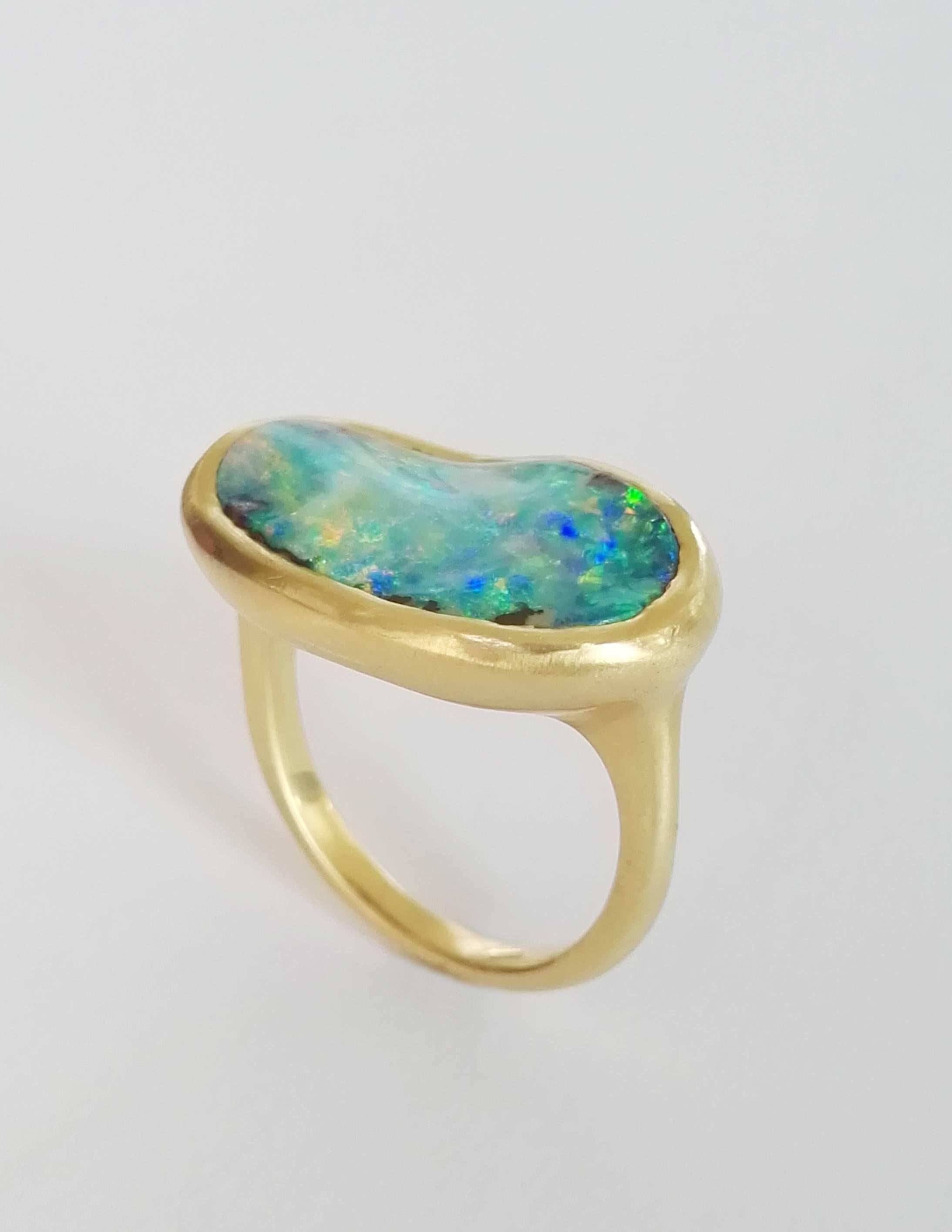 Dalben Boulder Opal Gold Ring 1