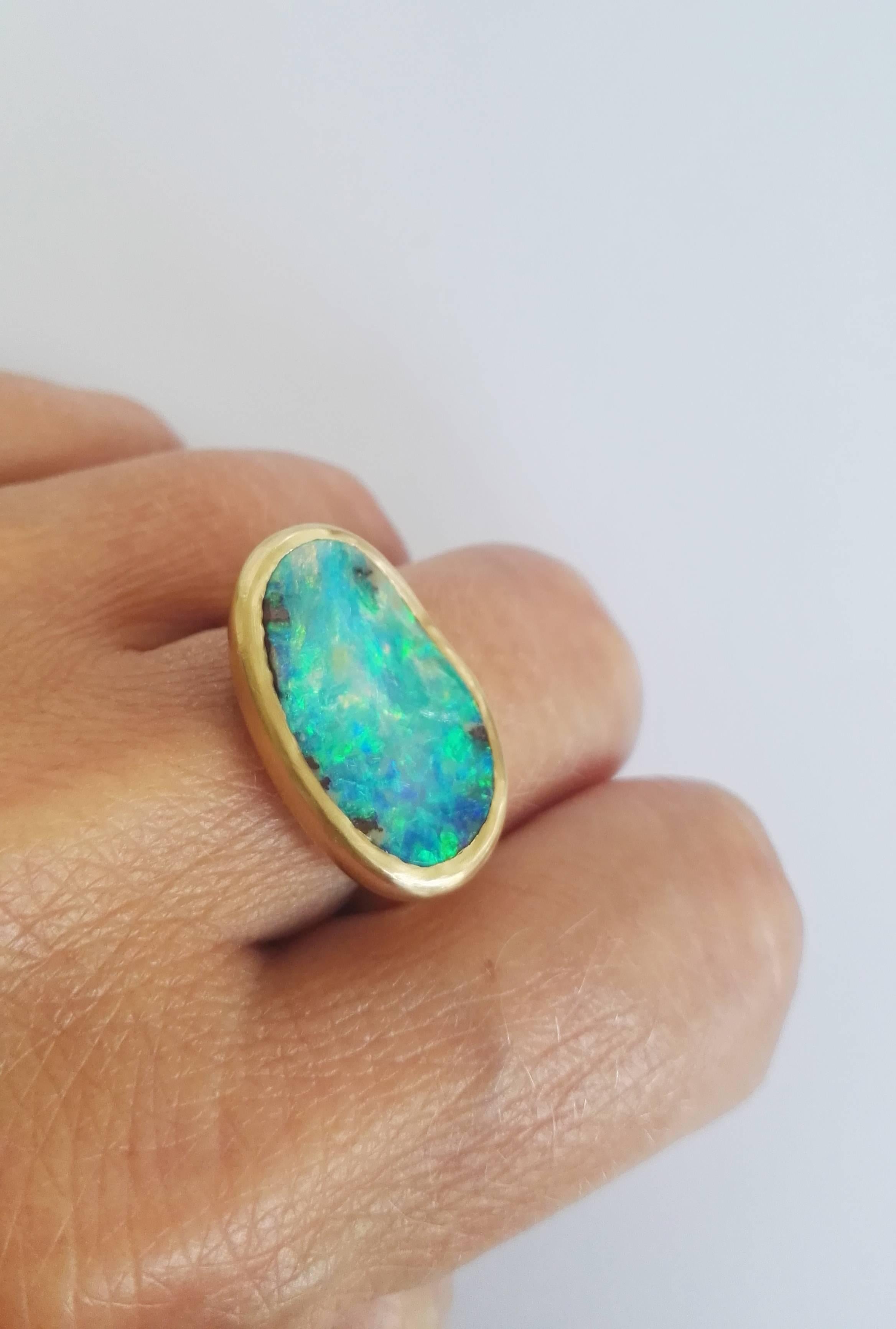 Dalben Boulder Opal Gold Ring 2