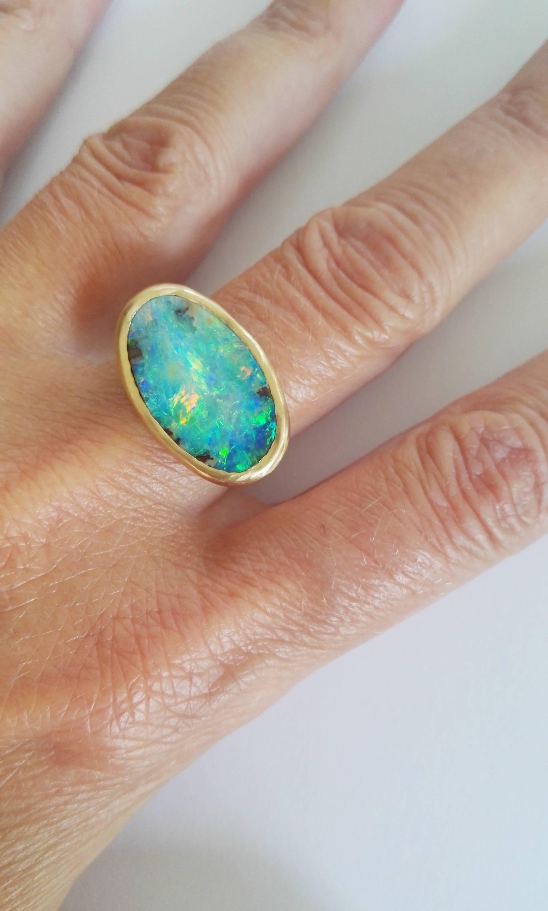 Dalben Boulder Opal Gold Ring 3