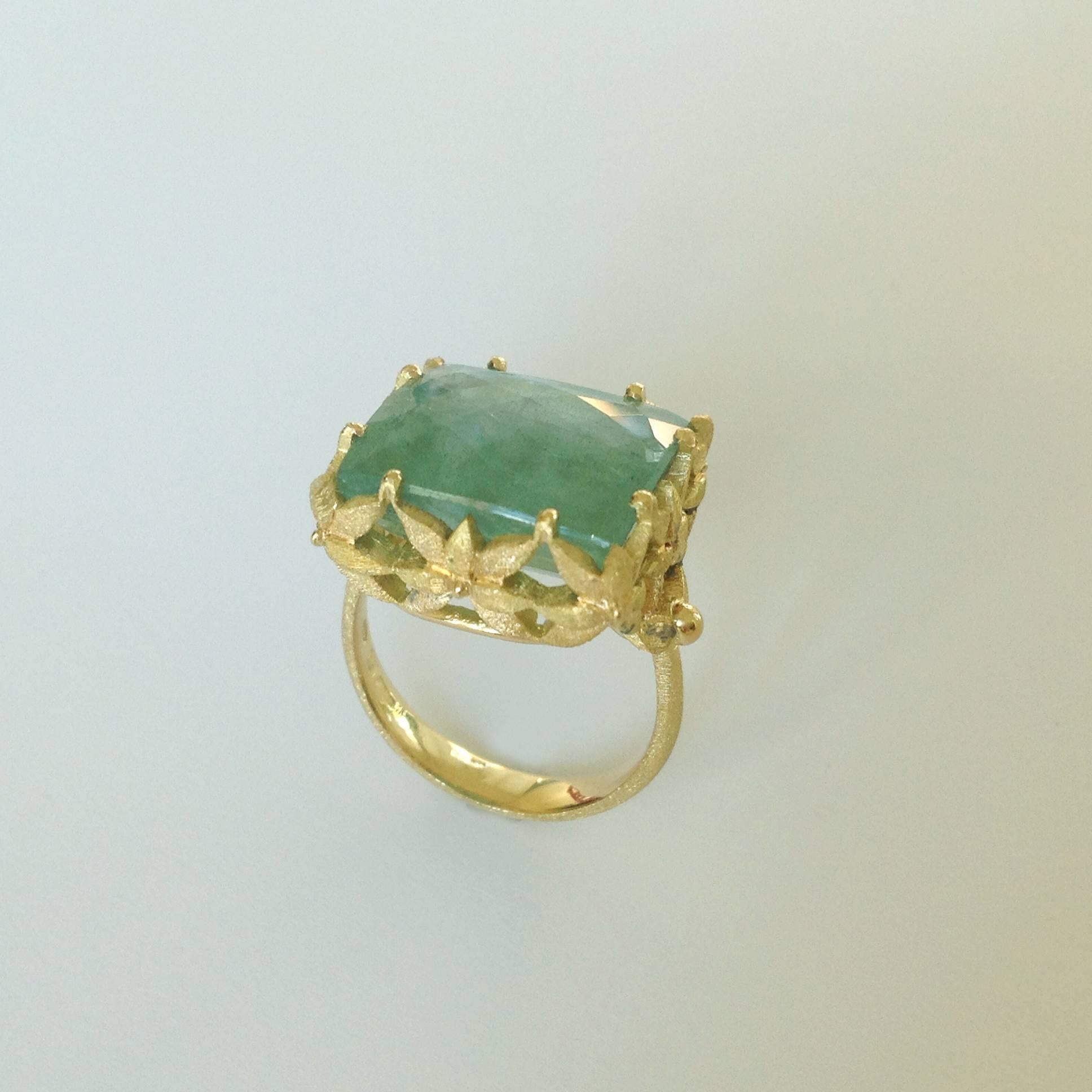 Women's Dalben Aquamarine Gold Ring