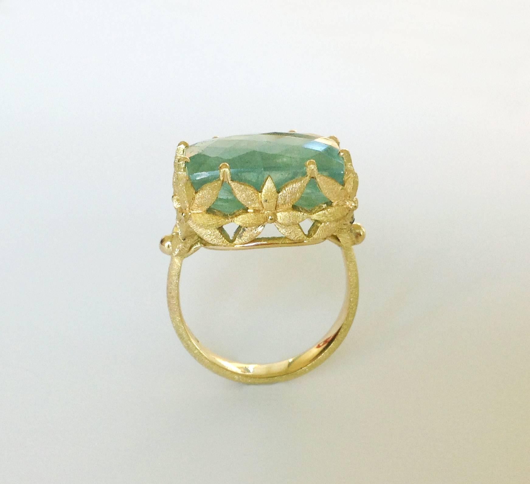 Dalben Aquamarine Gold Ring 1