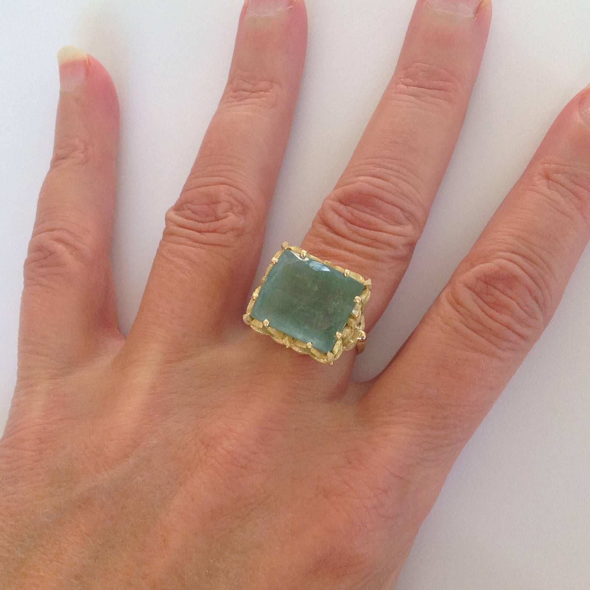 Dalben Aquamarine Gold Ring 3