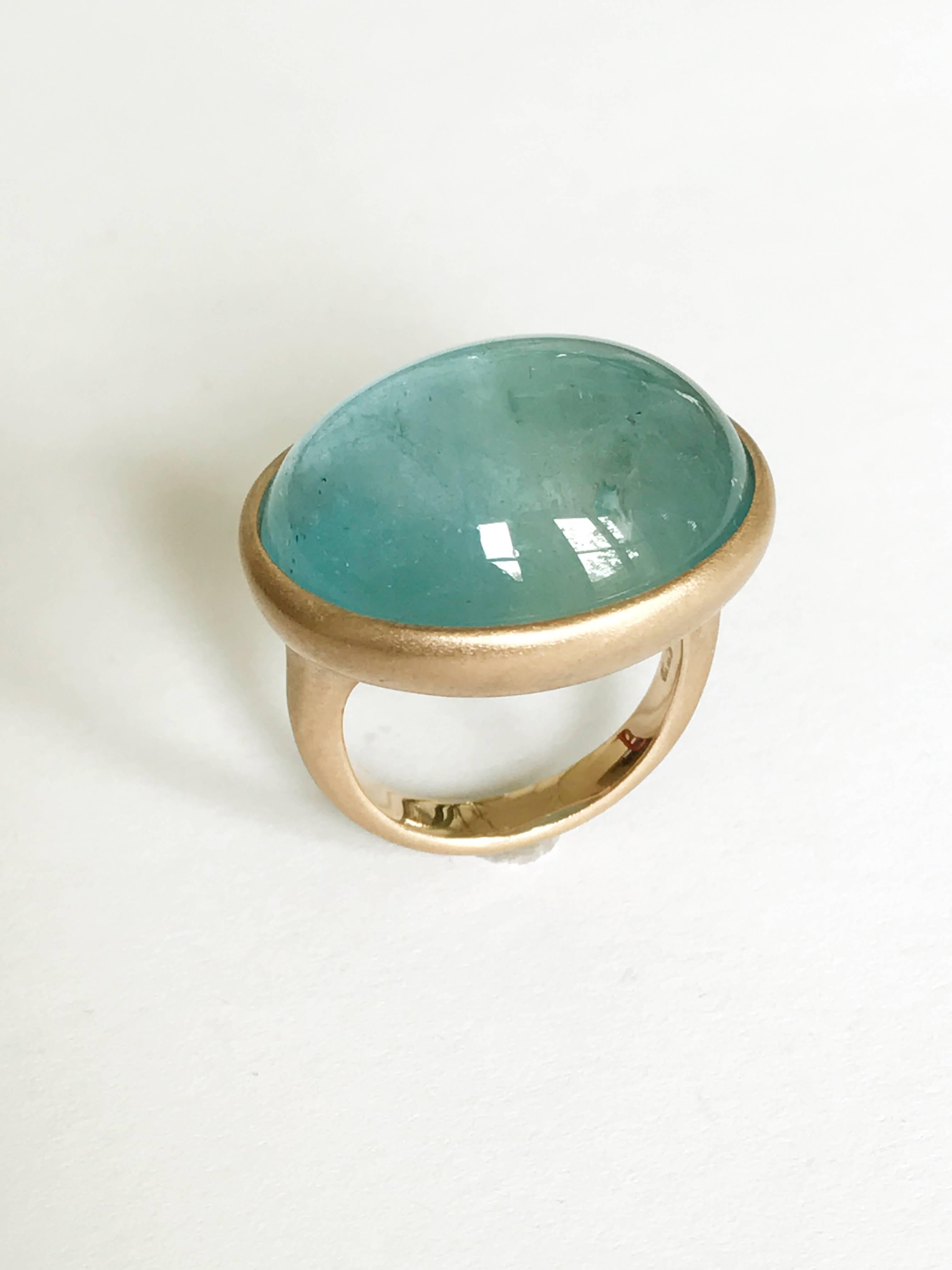 cabochon aquamarine ring