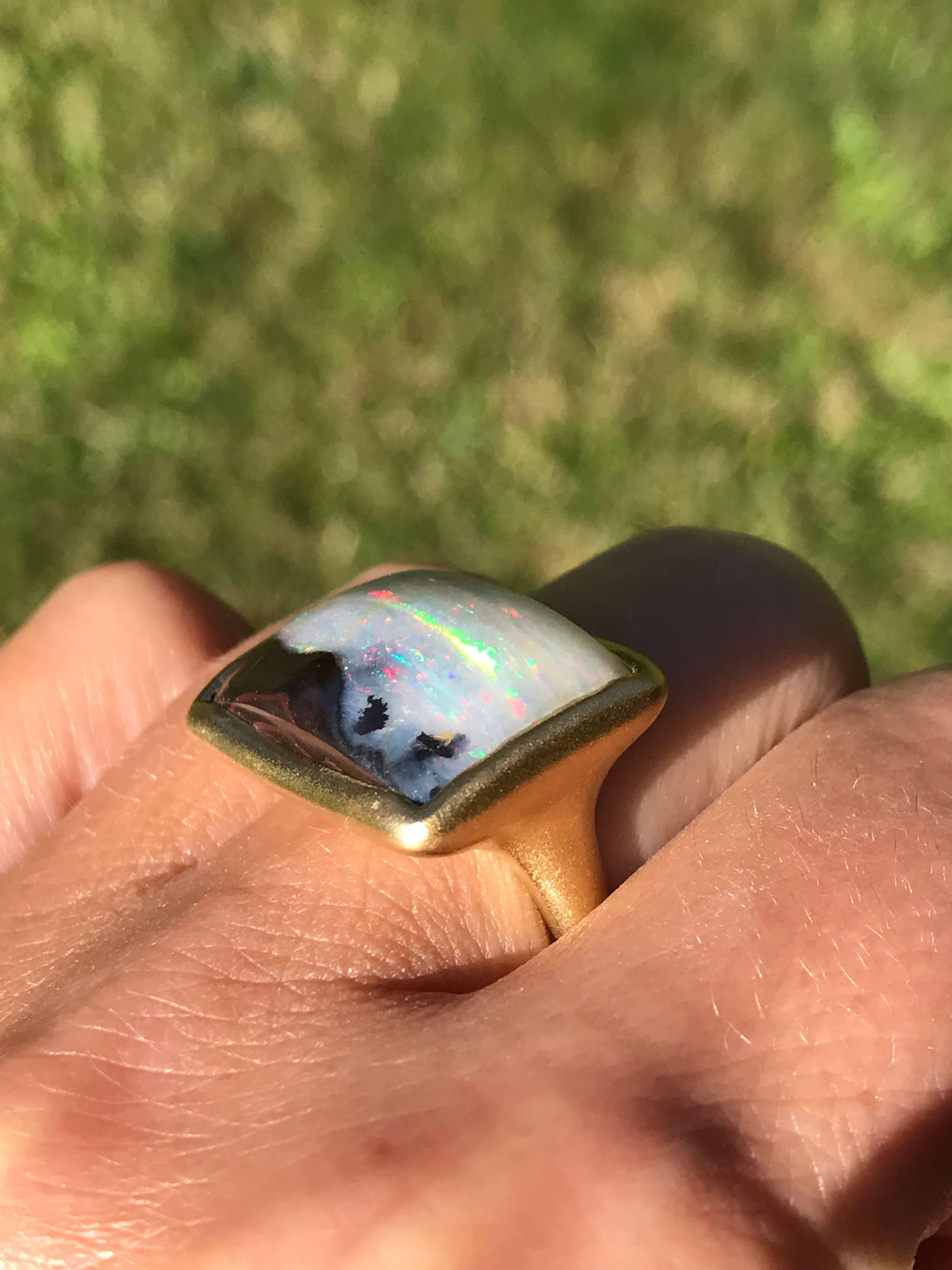 Dalben Sunrise Boulder Opal Gold Ring 1