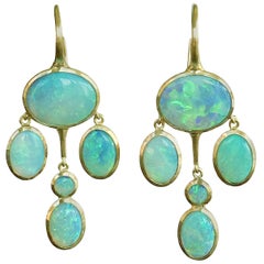 Orecchini a goccia in oro giallo Dalben Australian Opal