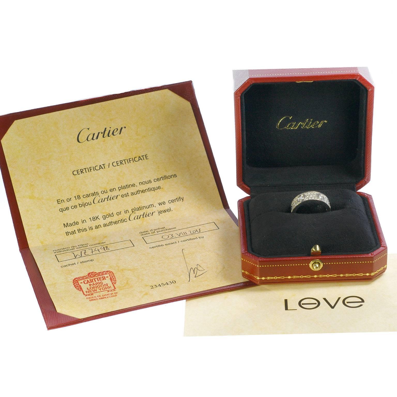 Cartier Diamond Gold Love Wedding Band Ring 1
