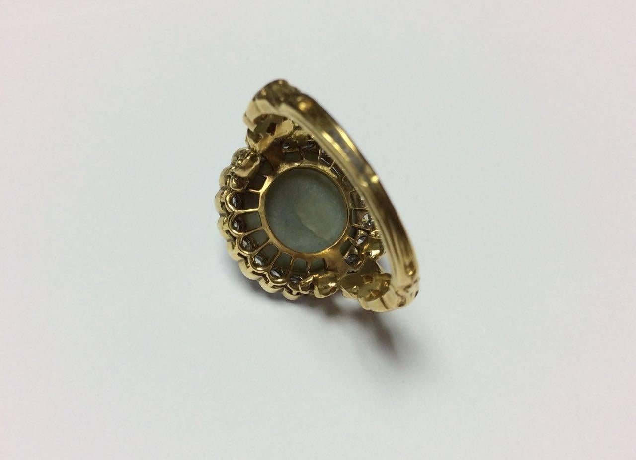 Victorian Chrysoberyl Diamonds Gold Ring For Sale 4