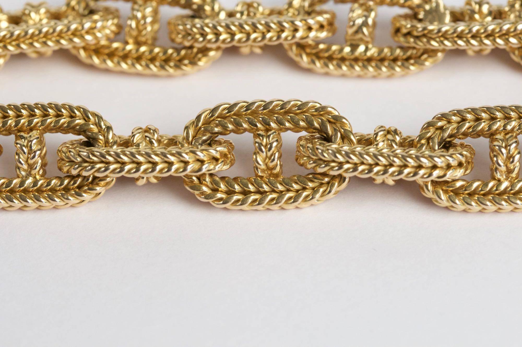 Women's 1960s Gold Chain Link Bracelet