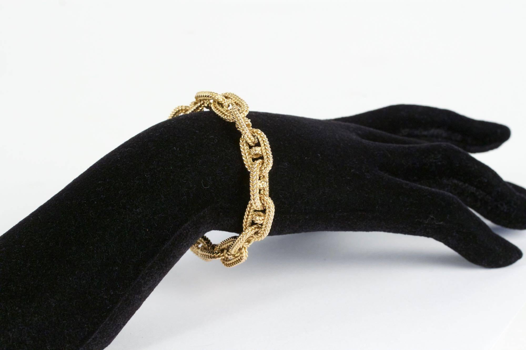 1960s Gold Chain Link Bracelet 1