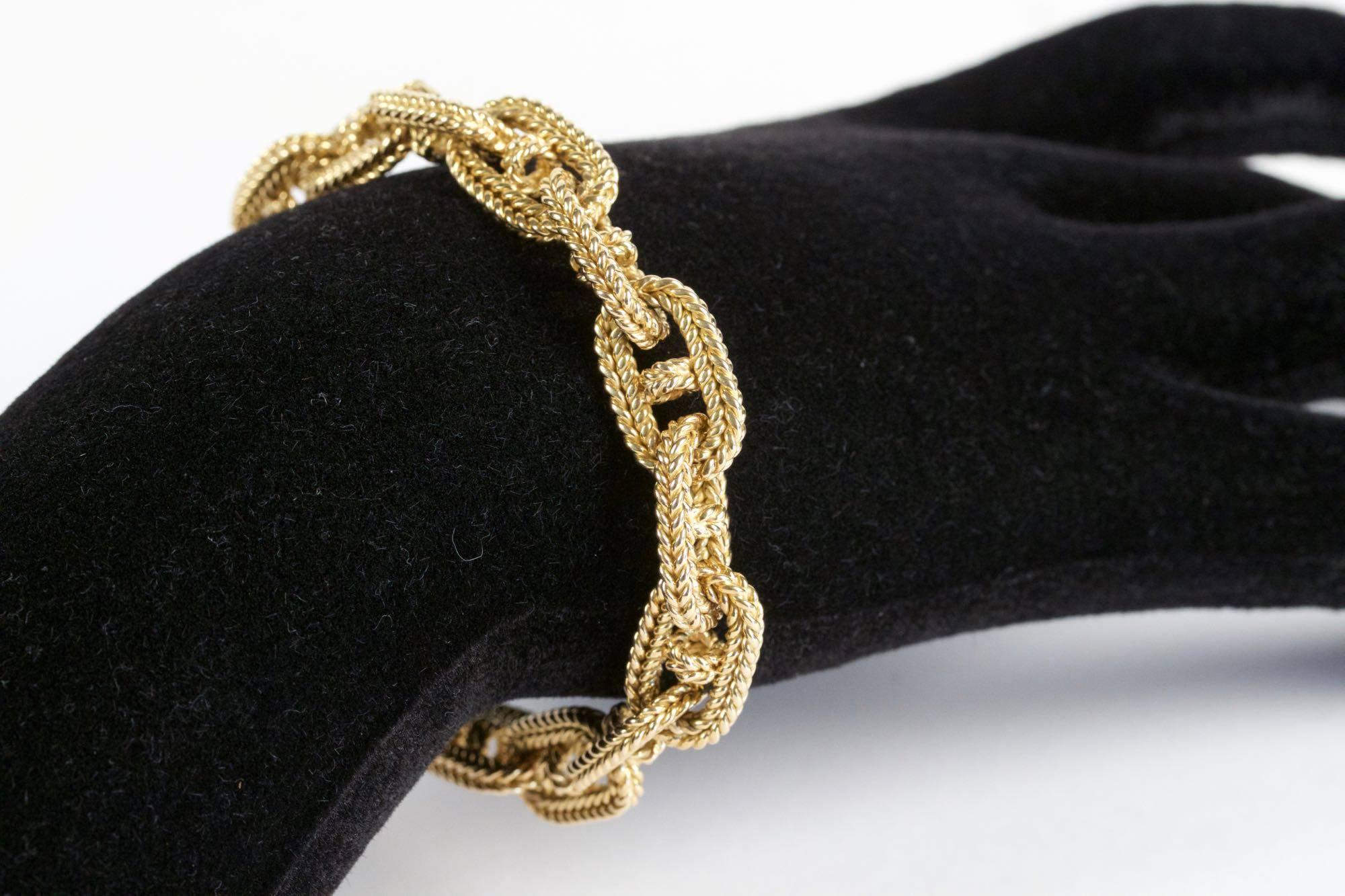 1960s Gold Chain Link Bracelet 5