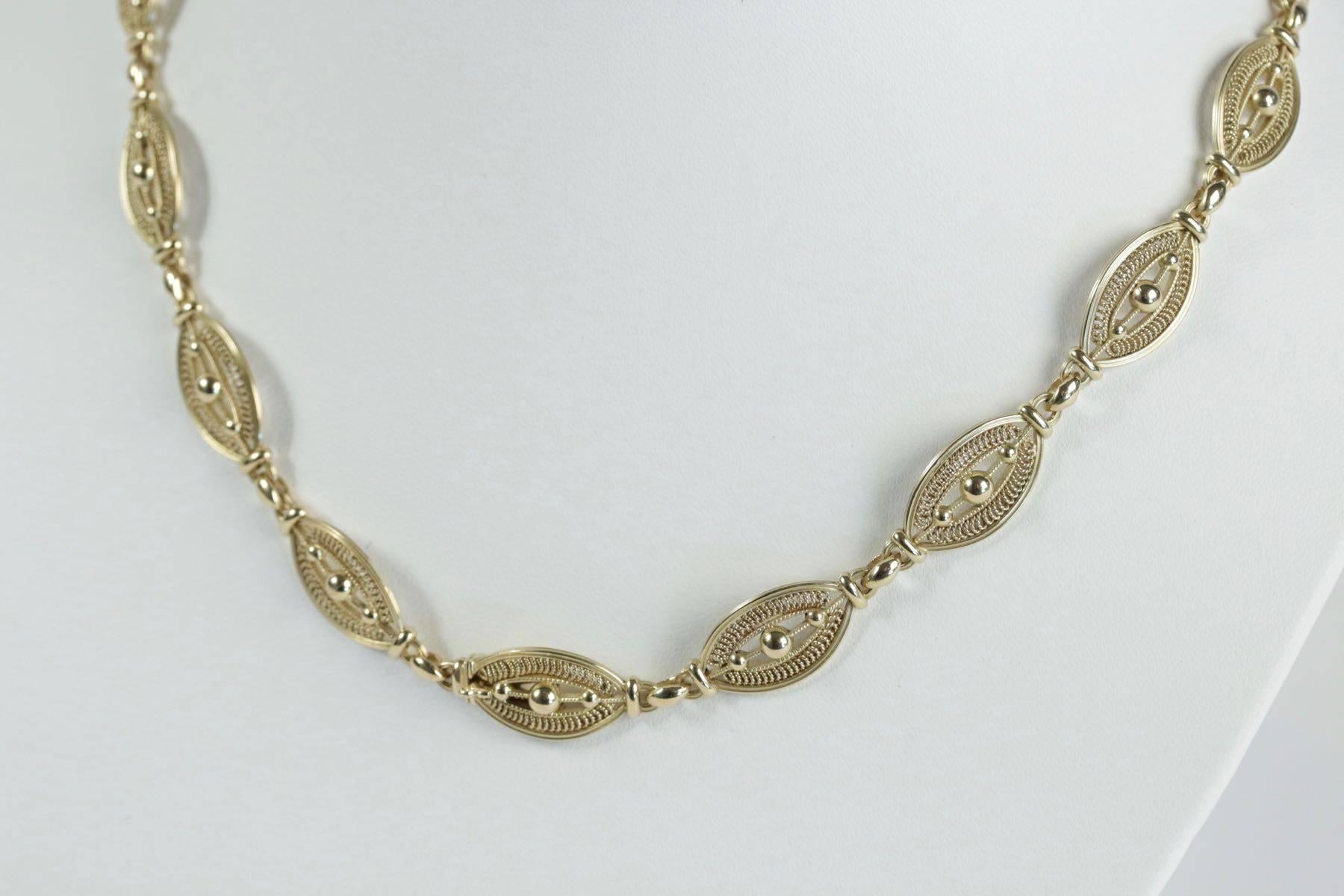 1900s French Antique Gold Bracelet Necklace  In Excellent Condition For Sale In Saint-Ouen, FR