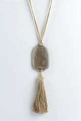 1900s Quartz Engraved Necklace